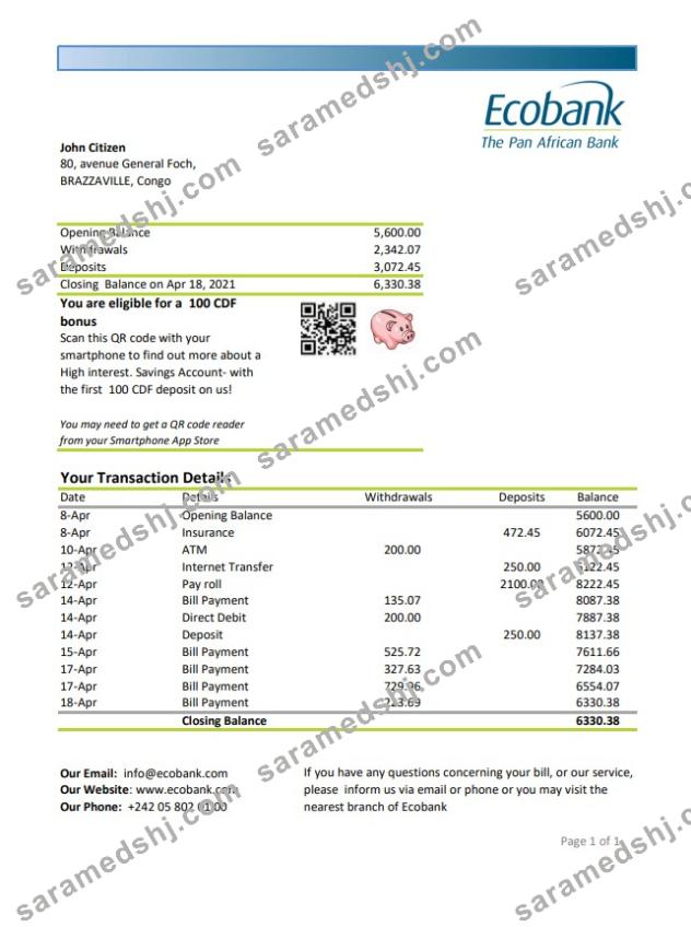 Congo  Ecobank excel pdf